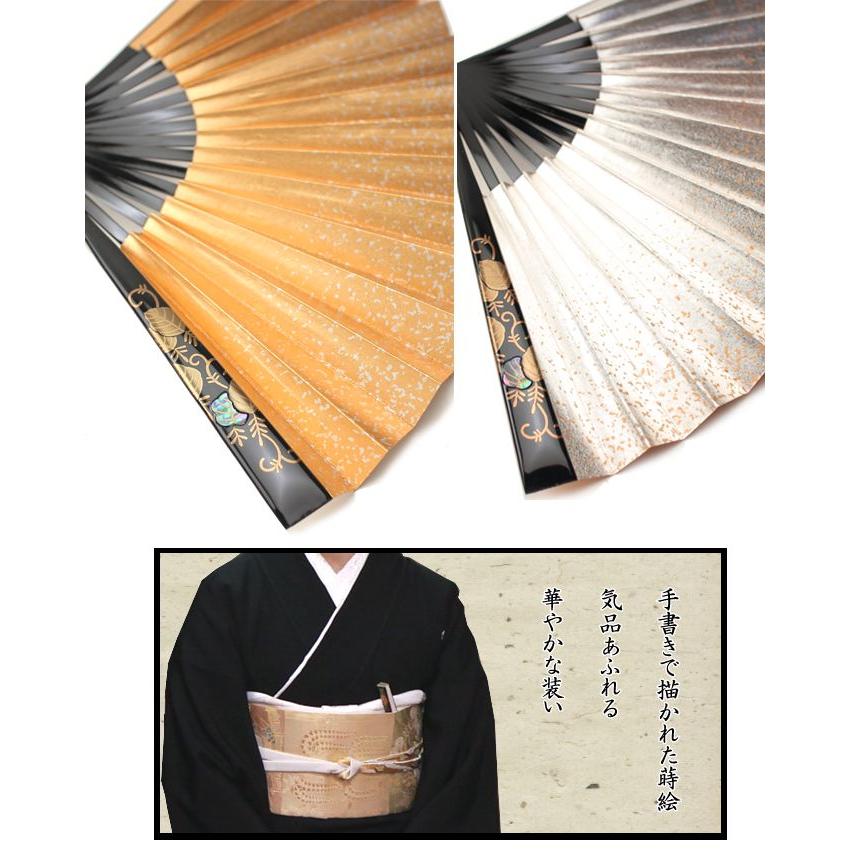 輪島塗 螺鈿 礼装用 蒔絵扇子 桐 末広 留袖用 黒留袖 結婚式 輪島塗 螺鈿 礼装用 蒔絵扇子 桐 末広 留袖用 黒留袖 結婚式