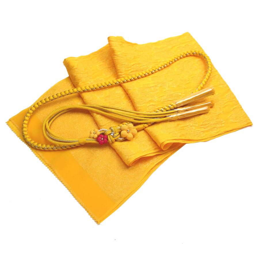 振袖6点セット♦丈169cm帯新品帯締め帯揚げフルセット成人式YO01 振袖用 帯締め帯揚げセット 黄色 帯締め 帯揚げ 帯締 帯揚 総絞り 成人