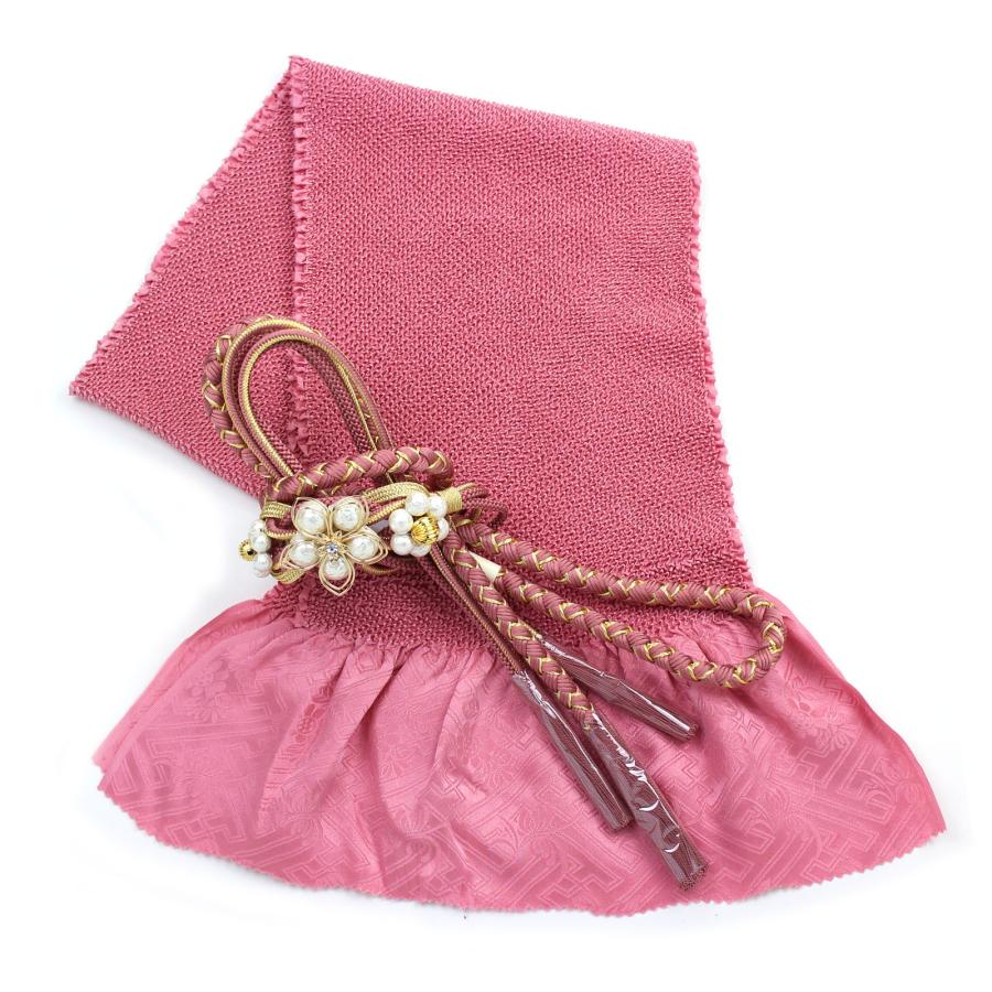 振袖用 帯締め帯揚げセット ローズ 帯締め 帯揚げ 帯締 帯揚 総絞り