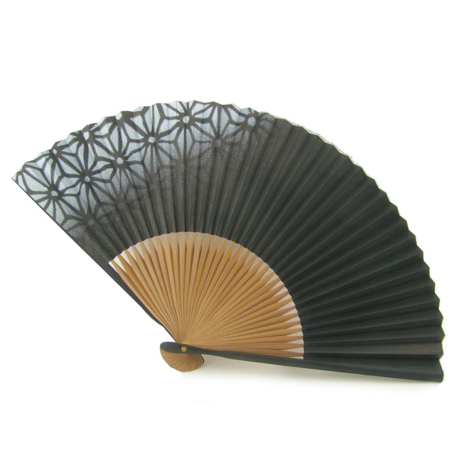 扇子 男性用 麻の葉 父の日 ギフト メンズ プレゼント 名入れ可 黒 Som 楽市きもの館 通販 Yahoo ショッピング