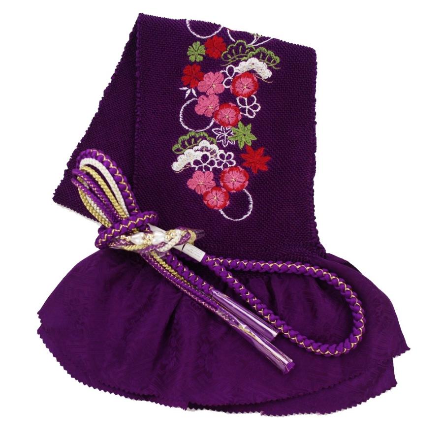 振袖用 帯締め帯揚げセット 花刺繍 紫 総絞り 成人式 紫 Www Yoradio Com