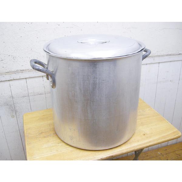 軽銀寸胴鍋・42ｃｍ・中古品・142907 キッチン、日用品、文具-寸胴鍋-鍋、グリル