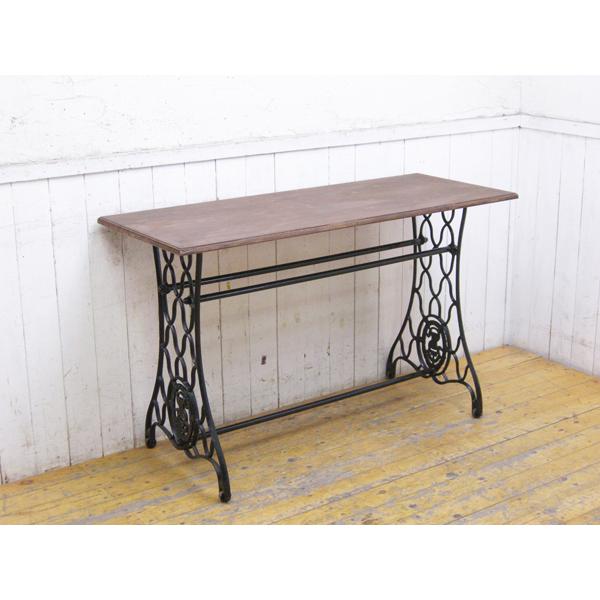 アンティーク・ミシン脚テーブル・Ｗ120ｃｍ・工業系・143284