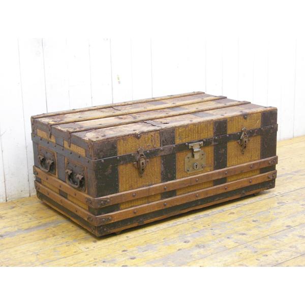 古い船舶トランク・アンティーク・センターテーブル・ビンテージトランク・144524