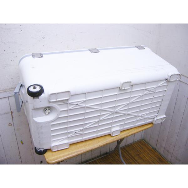 クーラーボックス キャスター付き フィッシュランド ホワイト系 中古