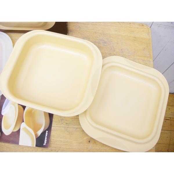 タッパーウェア　オーブンウェーブ　角型（大）イエロー　2個セット タッパーウェア オーブンウェーブ 角型（大）イエロー 2個セット