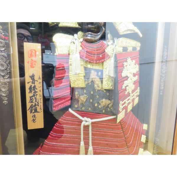 黄金赤糸威鎧・複製・額縁・国宝・兜・鎧・大型置物・全長129.5cm