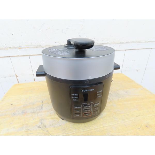 東芝・電気圧力鍋・RCP-30R・700W・炊飯5合・調理容量2L・中古品・151432