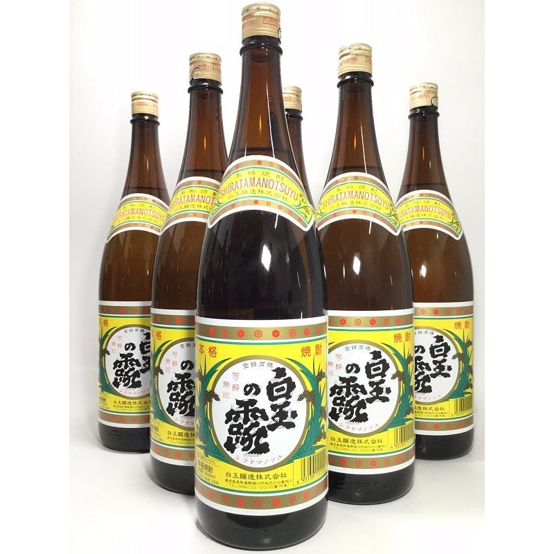 送料無料 白玉の露 1.8Ｌ 6本セット｜rakuiti-sake