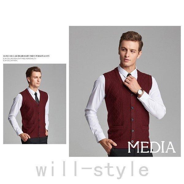 新しいブランド ベストカシミヤ羊毛ベストチョッキメンズファッション春秋ニット毛糸セーターvネックベストノースリーブ 前開き カラー グレー Www Mindthevoice Be