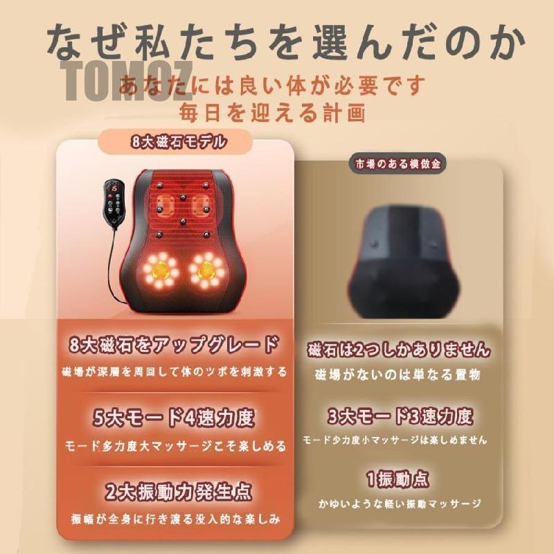 2025新型8個磁石】マッサージ器 多機能マッサージ枕 全身 腰 足 背中