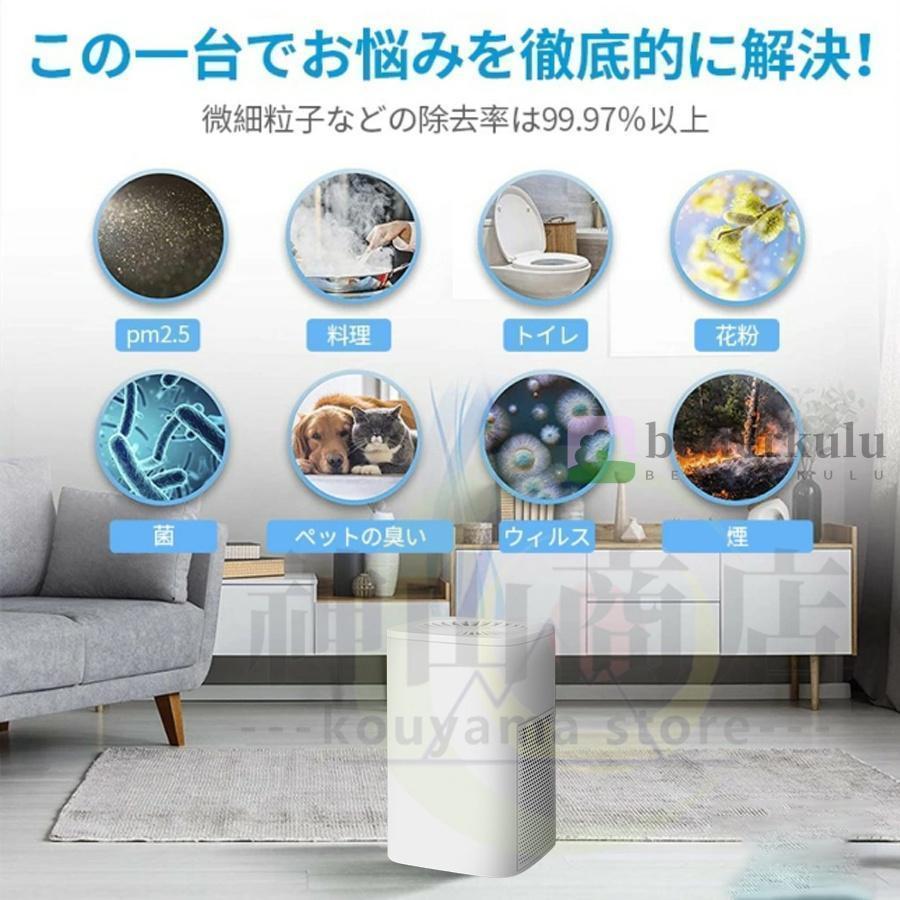 空気清浄機 小型 脱臭/除菌 脱臭機 卓上 ウイルス除去 一人暮らし 空気