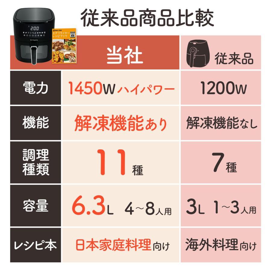 ノンフライヤー 大容量 レシピ本 6l 電気フライヤー 家庭用 エア