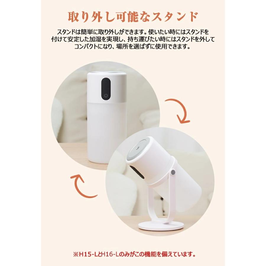 コードレス 加湿器 卓上 超音波式 小型 卓上加湿器 ダブル噴霧 USB充電
