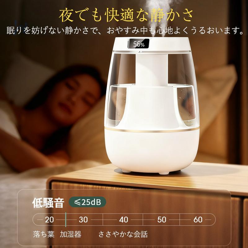 空気清浄機加湿器 爆買 加湿器 卓上 超音波式 3.5L 大容量 小型 空気清浄機 上部給水式