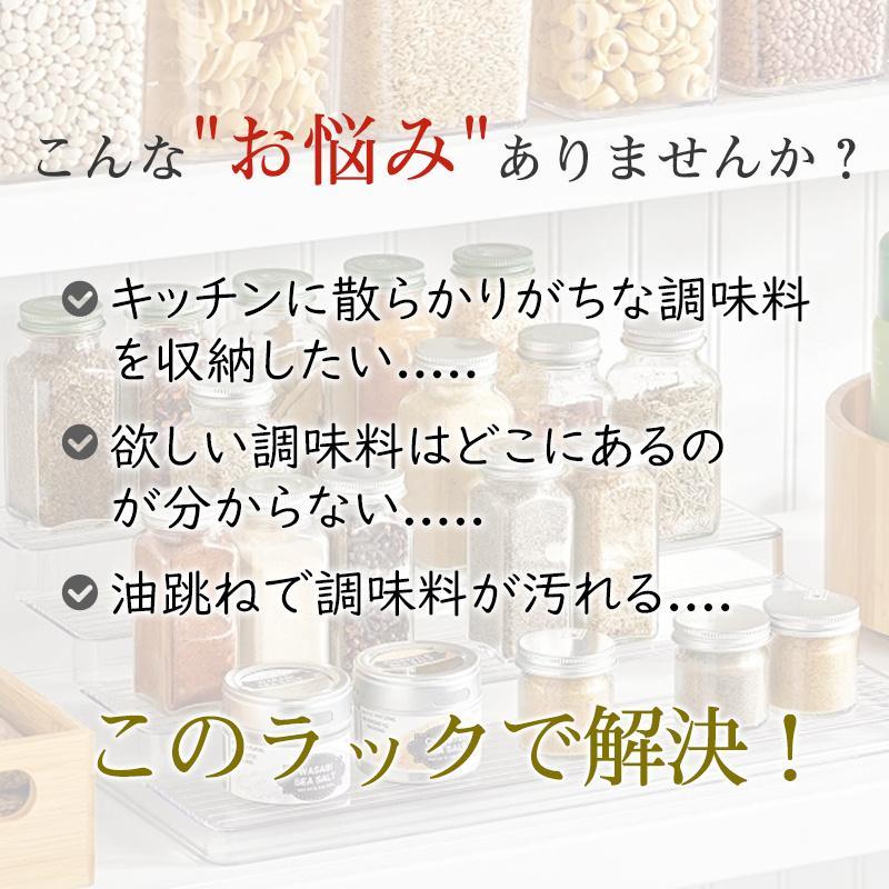 調味料ラック スパイスラック 2段 3段 隠せる 調味料入れ 引き出し