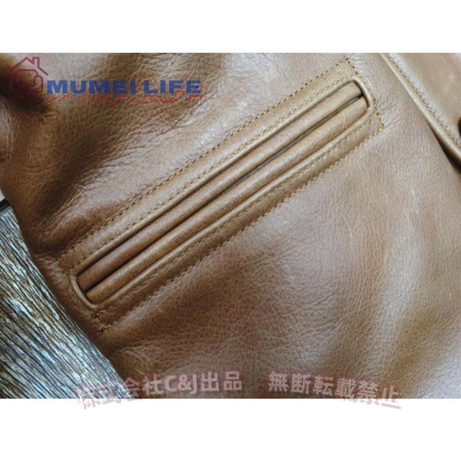 高品質 カウハイド 復刻50's カーコート レザージャケット ナチュラル