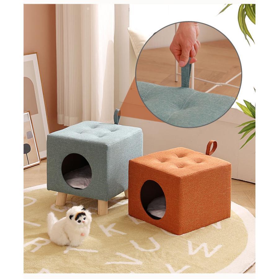 猫 スツール ねこベッド ドーム型 キャットハウス ちぐら風 Welina 犬
