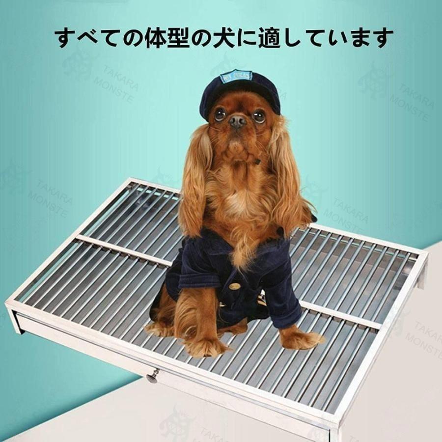 ステンレス製犬用トイレ、大型犬用トイレトレイ、室内のステンレス