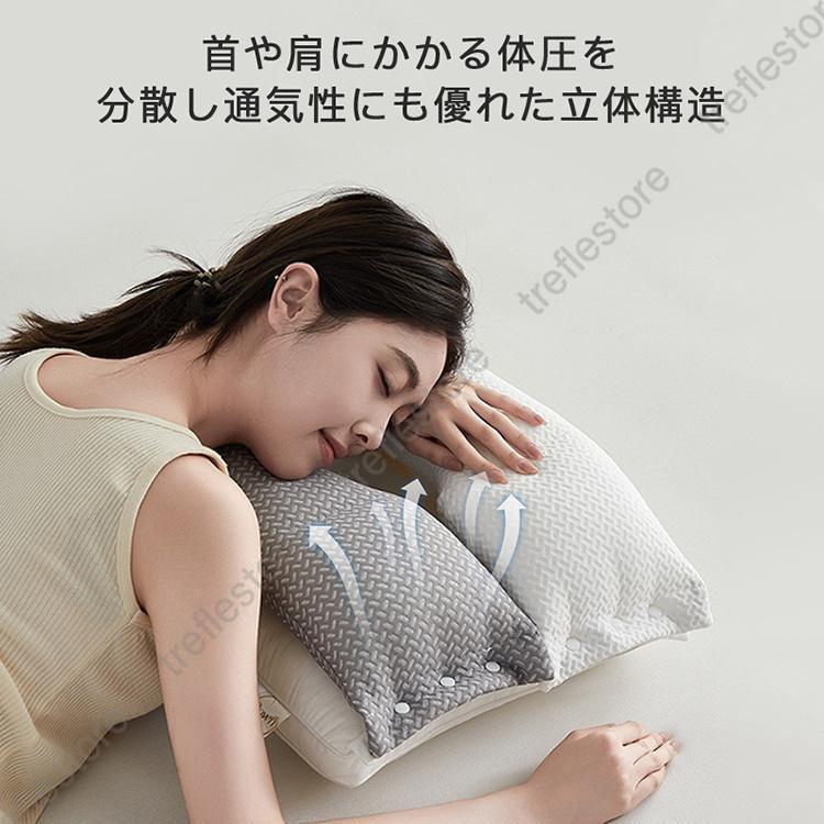 枕 肩こり 二段階高さ 首こり まくら マクラ 快眠枕 安眠枕 高反発枕