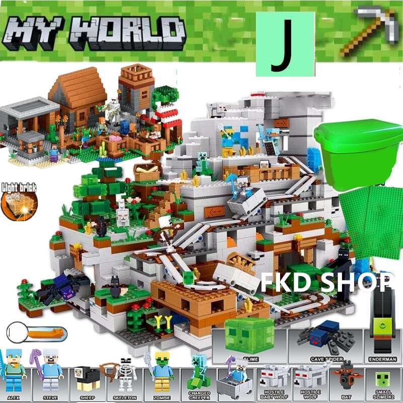 マインクラフト ブロック 新品!Minecraft 大人気ミニフィグ 鉱山 豪華