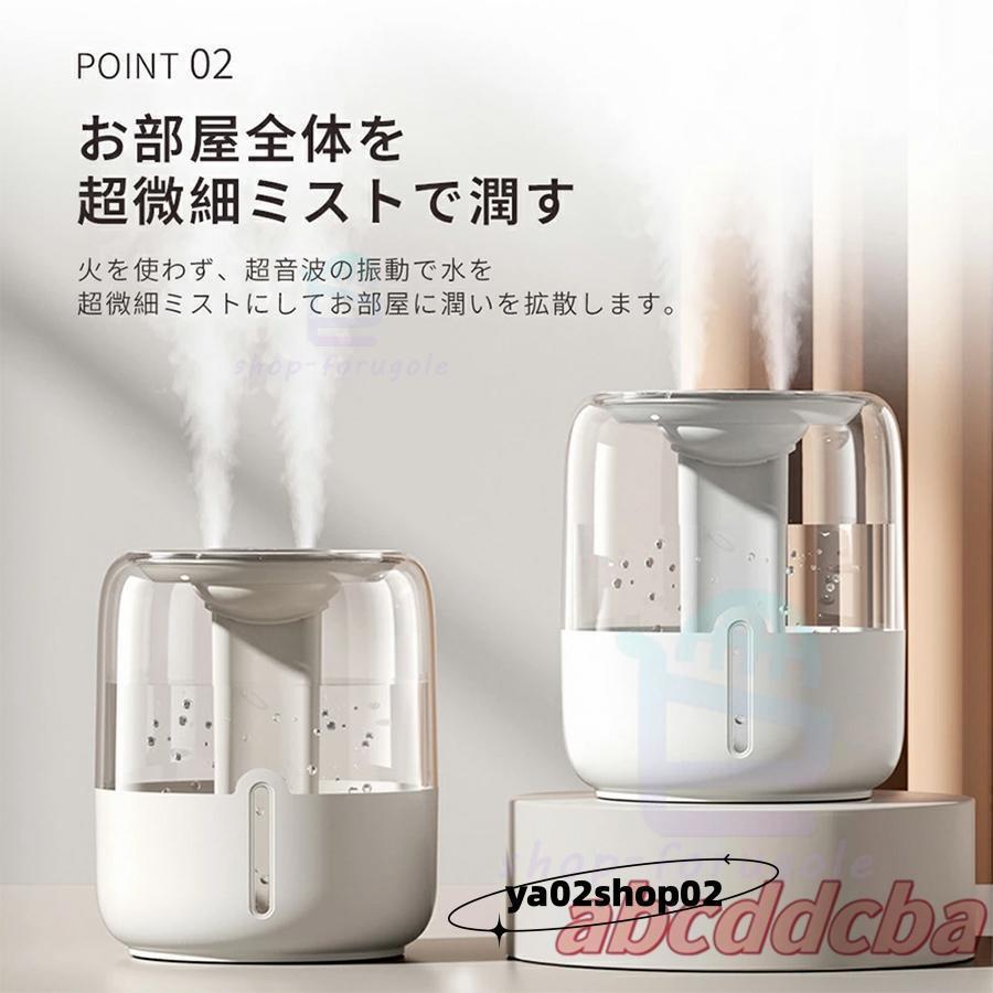 デジタル表示 置き型加湿器 グレー 【公式通販】