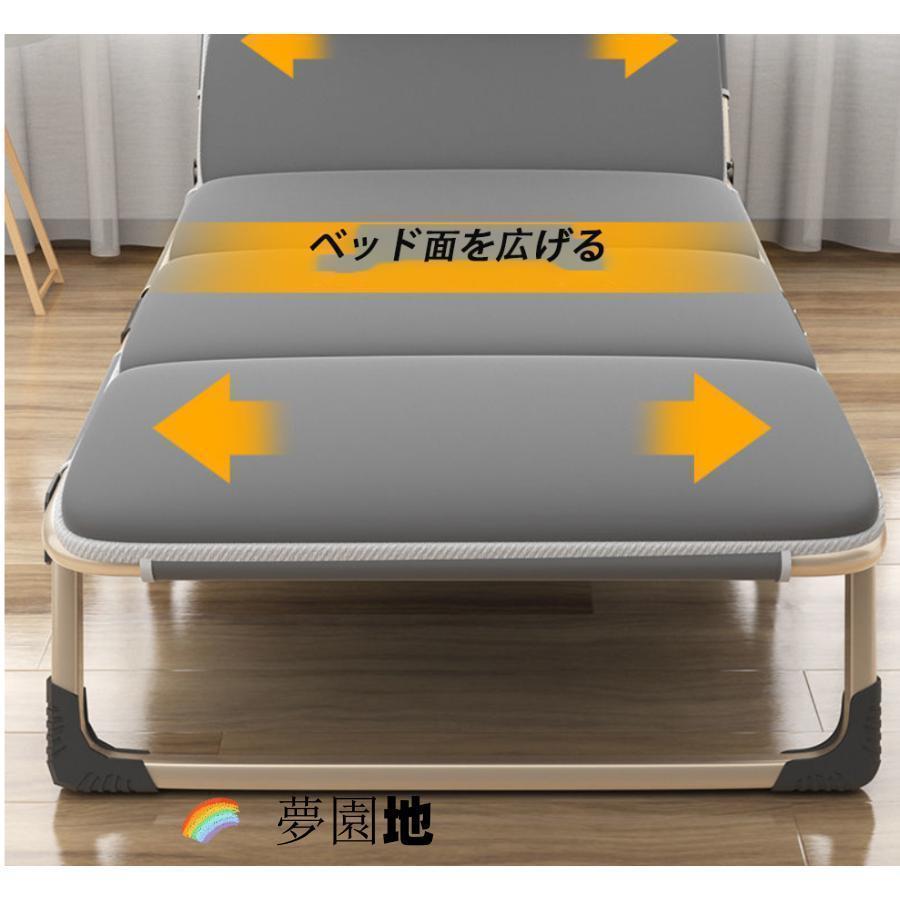 折りたたみベッド グレー ファブリック 約180cm x 70cm 折りたたみベッド ベッド オフィス 昼寝 シングル コンパクト 簡単収納