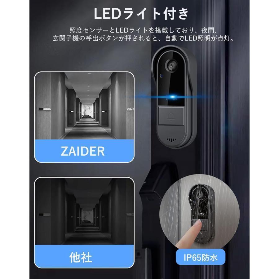 テレビドアホン インターホン カメラ付き 工事不要 双方向通話/録画/暗