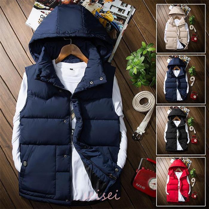 ダウンベスト メンズ 秋冬 男女兼用べスト フード付き キルティング