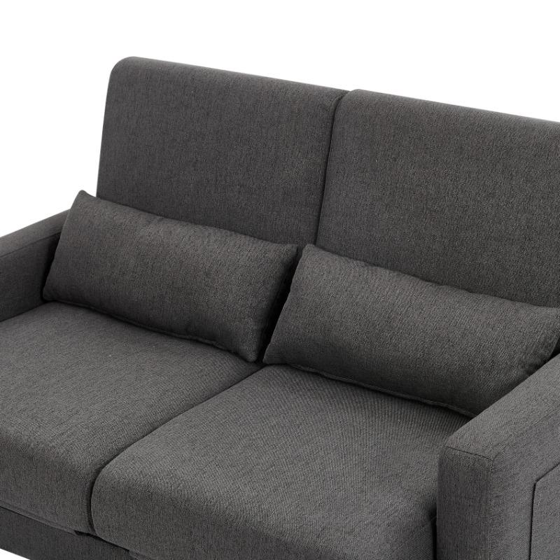 2 seater sofa ソファ 2人掛け 収納付き ファブリック 両側に肘掛け