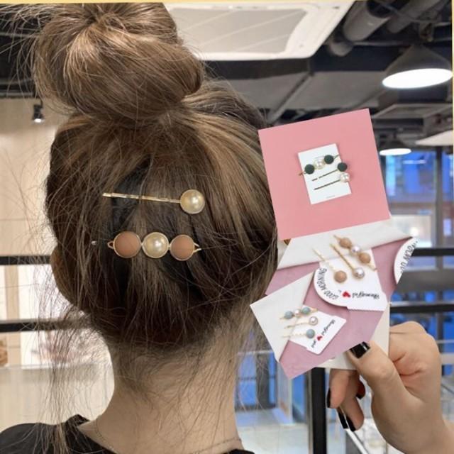 お値下げ】ヘアアクセサリー ヘアピン ヘアクリップ ヘアアレンジ 3本 