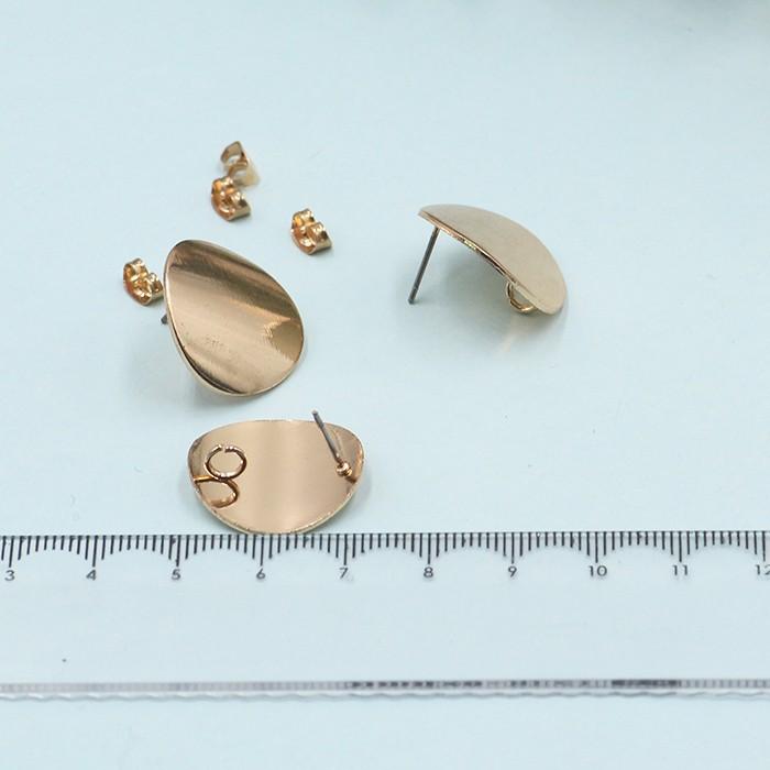 訳あり お値下げ ピアス金具 裏カン付き キャッチ付 21x21mm ゴールド【4ヶ】 :K-013:楽工房 - 通販 - Yahoo!ショッピング