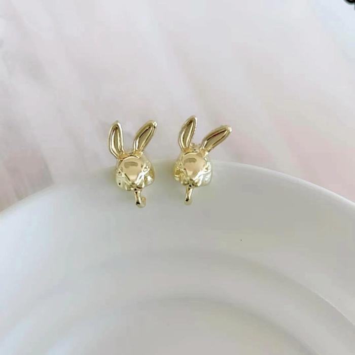 ハル様ピアス金具 人気商品につき再販】ピアス金具 アクセサリー うさぎ形