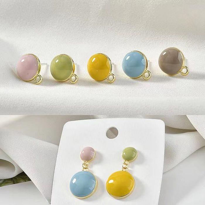 ピアス金具 丸形 円型 立体 ３d エポピアス カラー ピアス マルチカラー カンあり 7種類色選び 10mm 4ヶ K 1297 楽工房 通販 Yahoo ショッピング