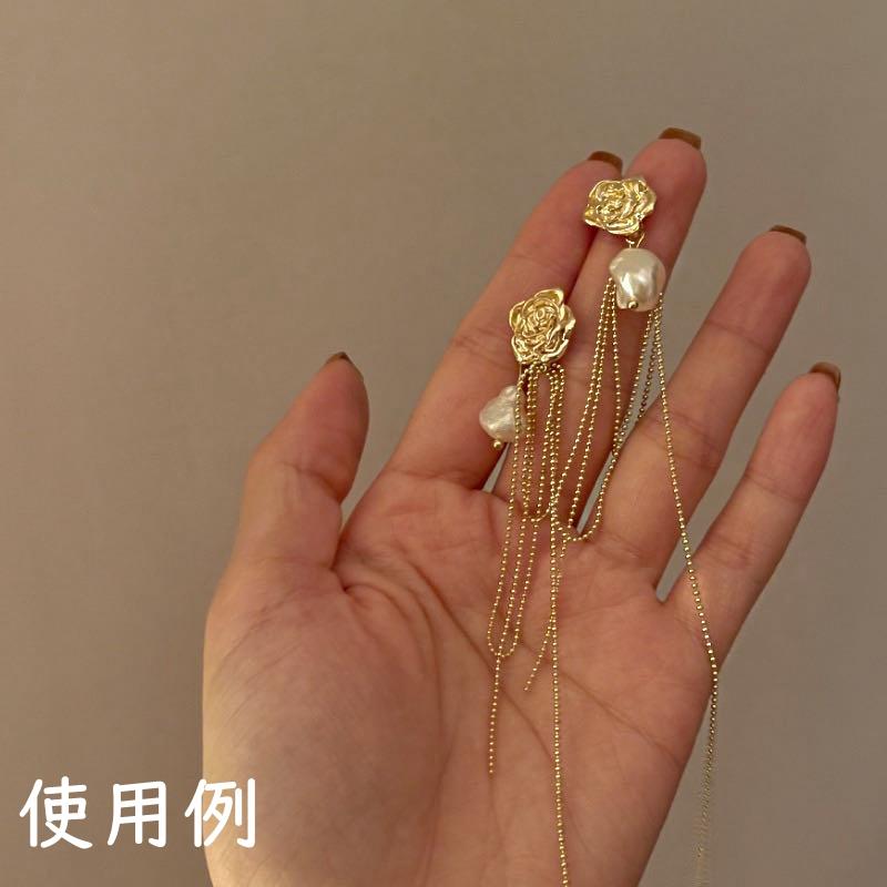 ピアス金具 デザインポストピアス フラワー お花 春 薔薇 バラ カン 