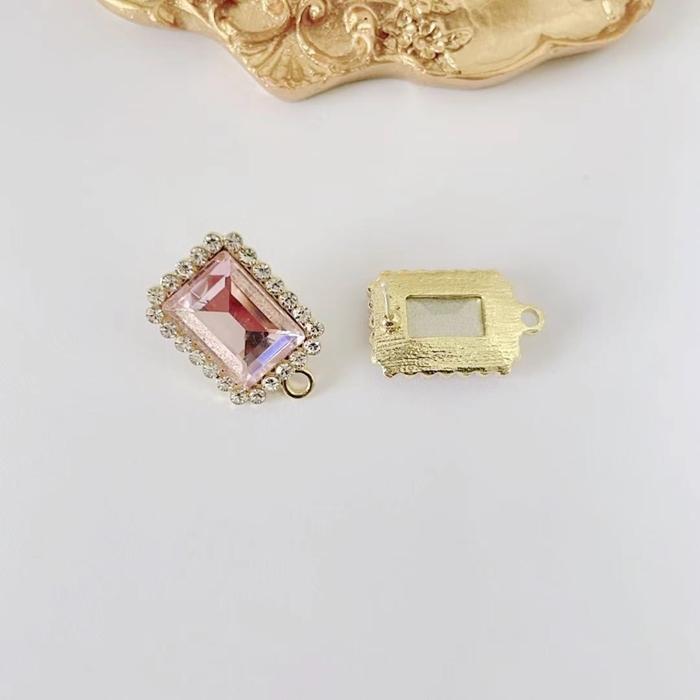 訳あり】【入り数増量】ピアス金具 ピンク ビジュー ラインストーン  