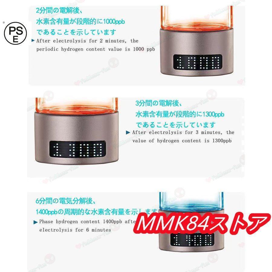 水素吸入器 水素生成器 1000-1400ppb 高出力 純度99.9%以上 水素ボトル