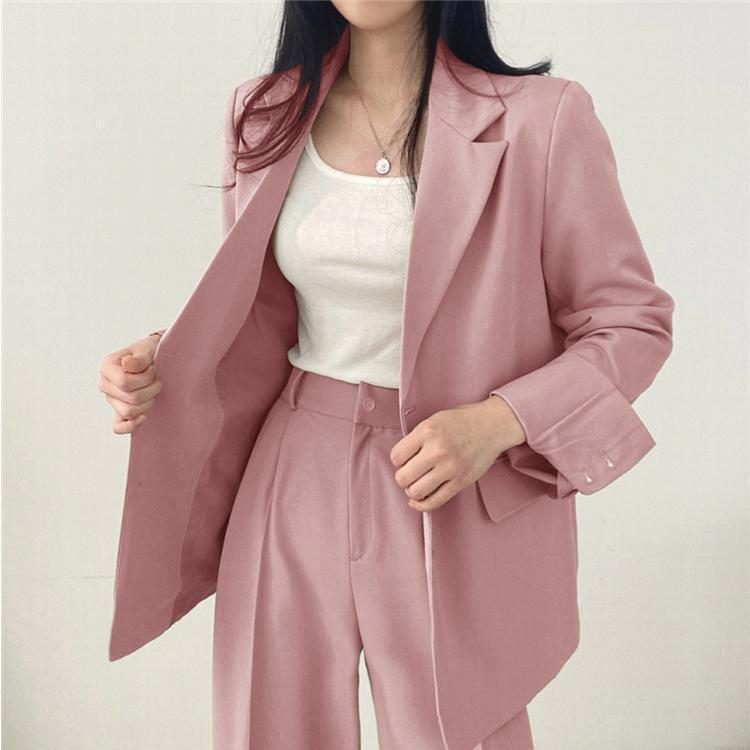 【rokh】 congo-PINK セットアップ パンツ スーツ スーツ セットアップ パンツスーツ レディース ロングパンツ