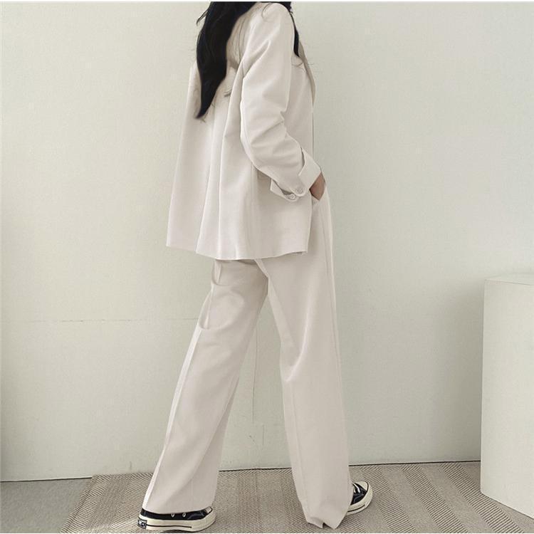 スーツ セットアップ パンツスーツ レディース ロングパンツ