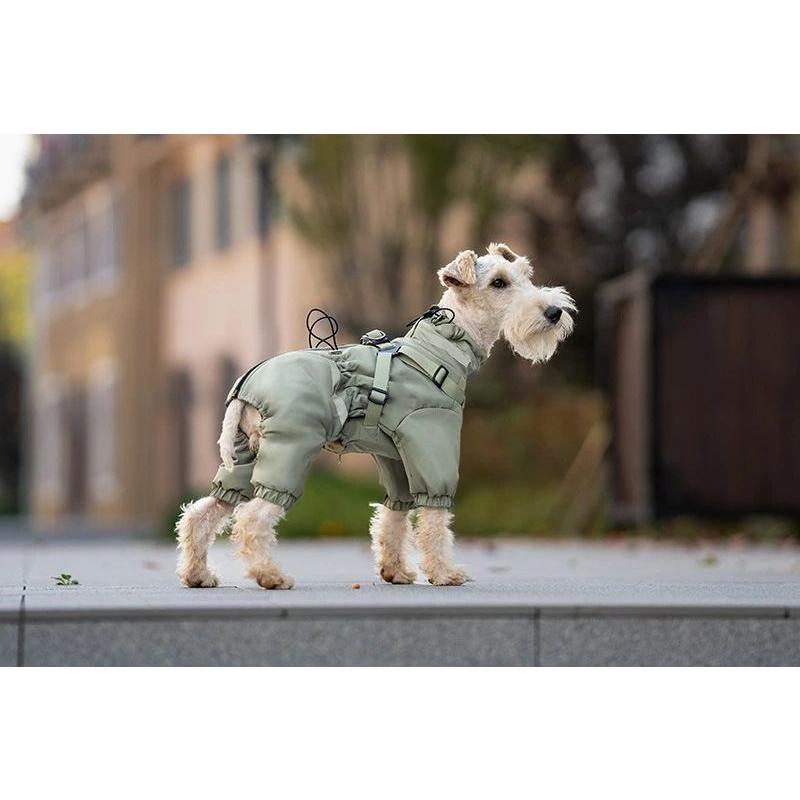 犬 服 ジャンパー 犬の服 ジャケット コート ハーネス一体型 防寒