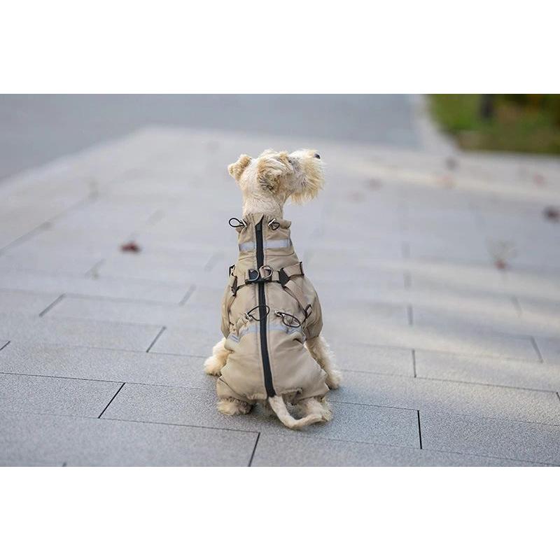 犬 服 ジャンパー 犬の服 ジャケット コート ハーネス一体型 防寒