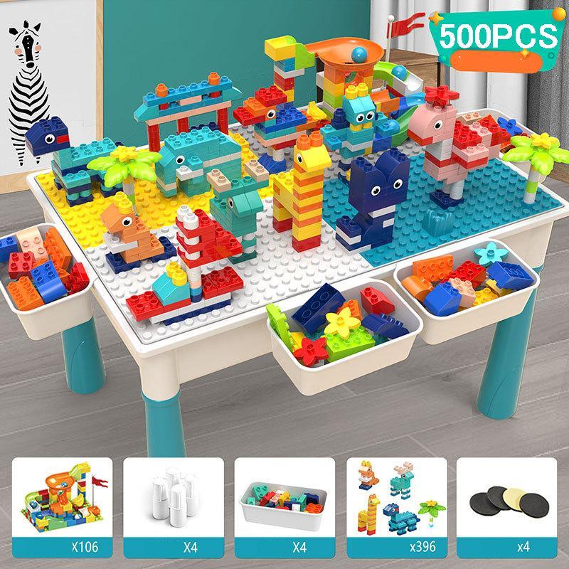 ブロック おもちゃ 積み木テーブル 多機能 デスク 椅子 セット 知育