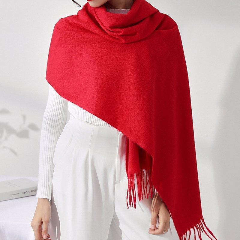 カシミヤ カシミア 100% マフラー フリンジ デザインカシミヤ100