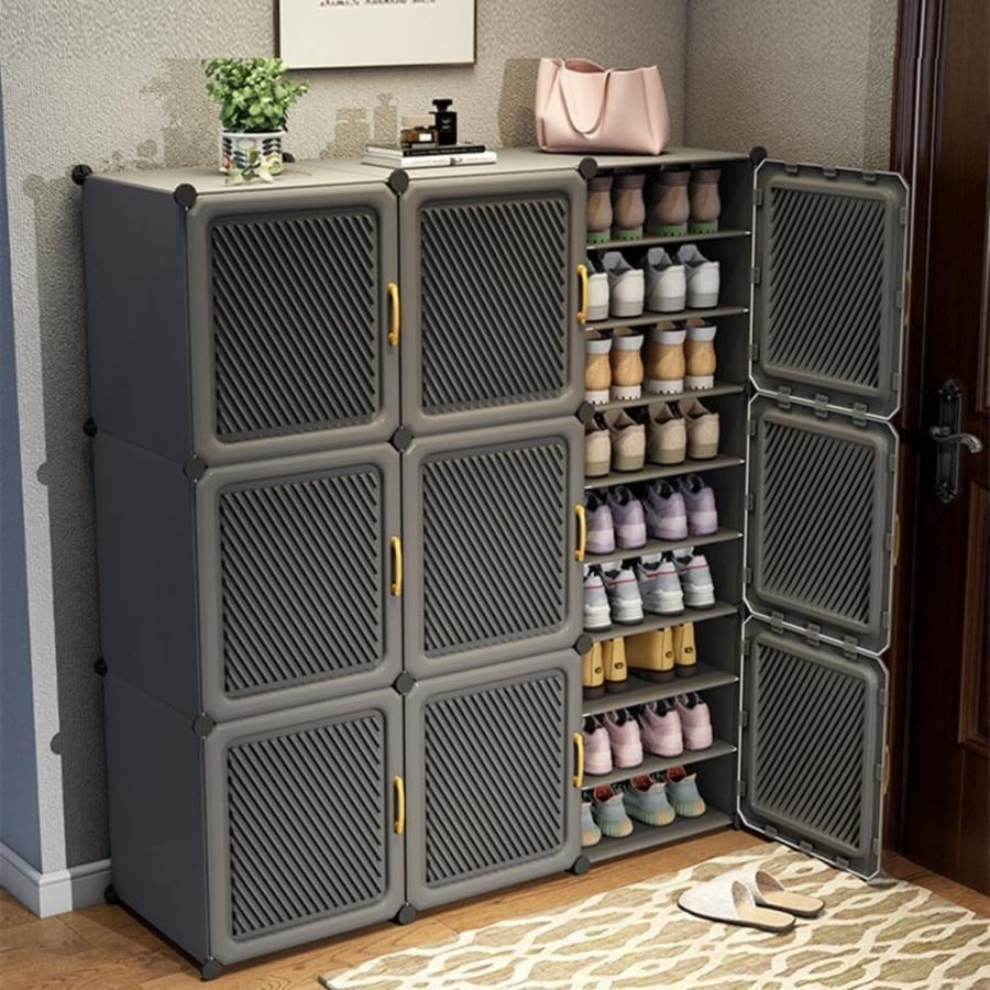 シューズボックスシューズラック靴箱下駄箱DIY組み立て式防塵?防汚