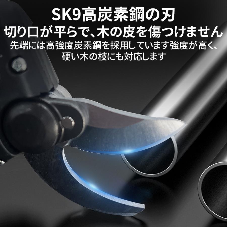 剪定ばさみ 充電 電動ハサミ ブラシレスモーター 小型軽量 開き口開き