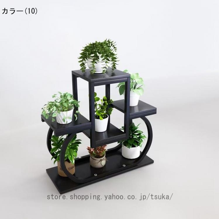 フラワースタンド 室内 盆栽棚 プランタースタンド 花台 観葉植物 アルコール スタンド アイアン おしゃれ 玄関 4段 植木鉢ラック 園芸ラック 花置き棚 階段状_10