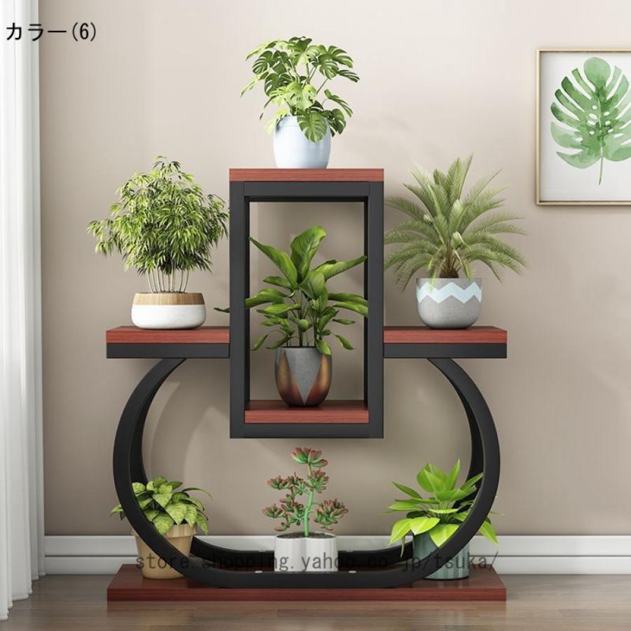 フラワースタンド 室内 盆栽棚 プランタースタンド 花台 観葉植物 アルコール スタンド アイアン おしゃれ 玄関 4段 植木鉢ラック 園芸ラック 花置き棚 階段状_16