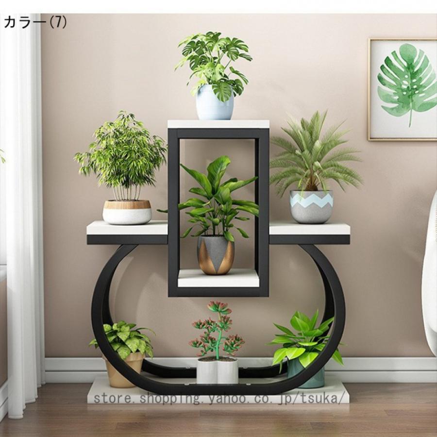 フラワースタンド 室内 盆栽棚 プランタースタンド 花台 観葉植物 アルコール スタンド アイアン おしゃれ 玄関 4段 植木鉢ラック 園芸ラック 花置き棚 階段状_17