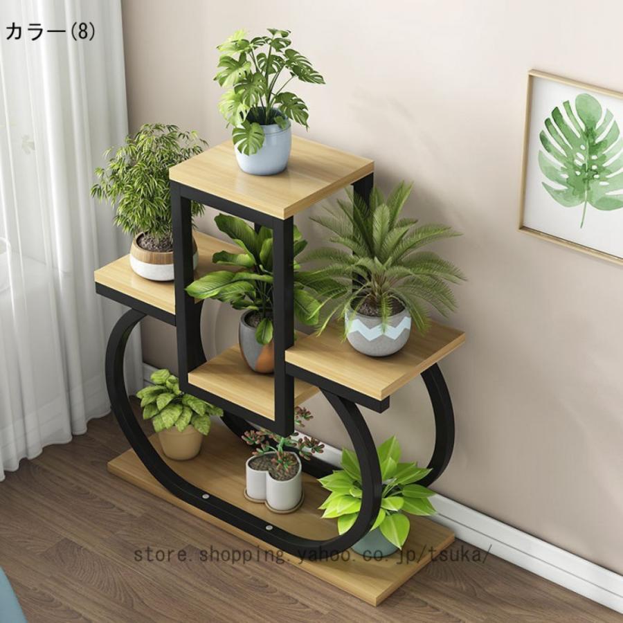 フラワースタンド 室内 盆栽棚 プランタースタンド 花台 観葉植物 アルコール スタンド アイアン おしゃれ 玄関 4段 植木鉢ラック 園芸ラック 花置き棚 階段状_18