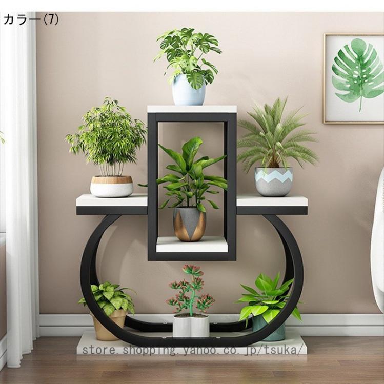 フラワースタンド 室内 盆栽棚 プランタースタンド 花台 観葉植物 アルコール スタンド アイアン おしゃれ 玄関 4段 植木鉢ラック 園芸ラック 花置き棚 階段状_7